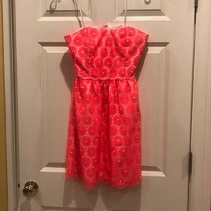 Strapless Lilly Pulitzer pink dress